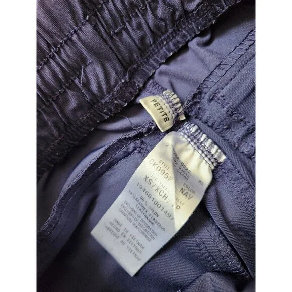 Cherokee Infinity Scrub Pants Womens XS Petite Navy Jogger 5 Pocket Stretch EUC - Picture 5 of 10